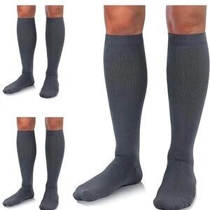 3 pair XL Gray Compression Socks for Men